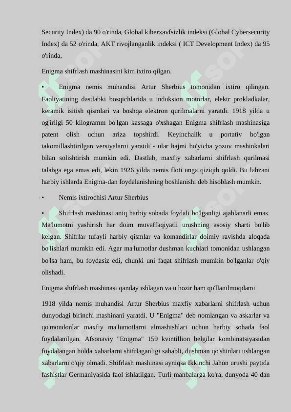 AXBOROTNI FOYDALANUVCHILIGINI TA'MINLASHDA ANTIVIRUS,IDS, IPS, TE VOSITALARINING O'RNI. 7