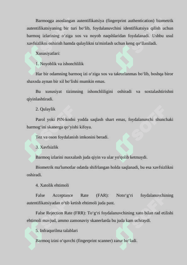BARMOQGA ASOSLANGAN AUTENTIFIKATSIYA USULI HAMDA UNING XUSUSIYATLARI. 2
