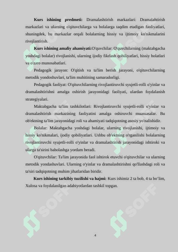 Maktabgacha ta’lim tashkilotlaridagi rivojlantiruvchi 2syujetli-rolli o’yinlar va drammalashtirish markazi faoliyati 4