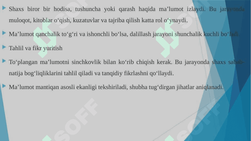 Dalilash va ishonch etiqodiy shakilanish jarayoni 3