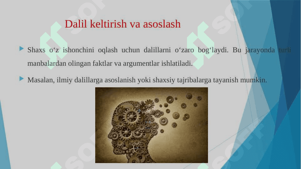 Dalilash va ishonch etiqodiy shakilanish jarayoni 4