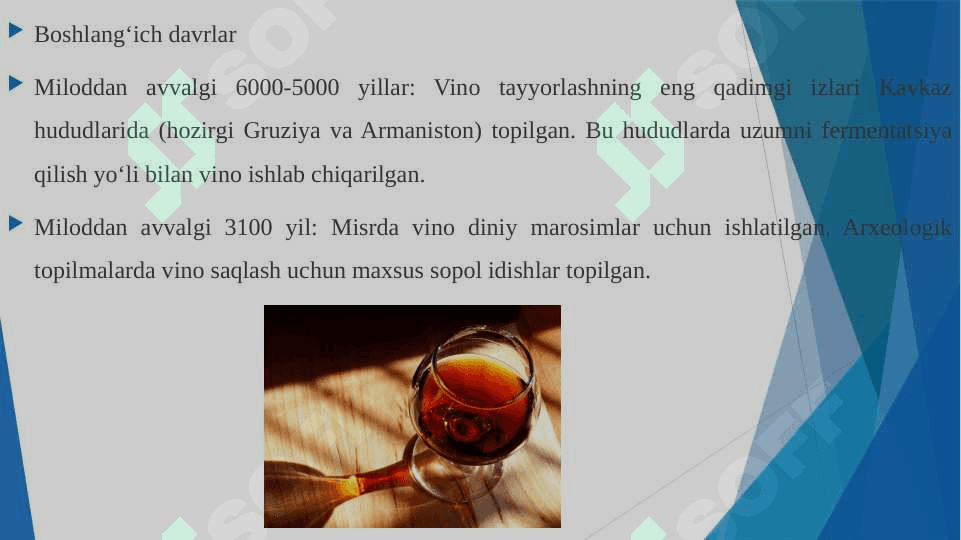 Vino tayyorlash tarixi 3