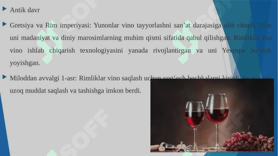 Vino tayyorlash tarixi 4