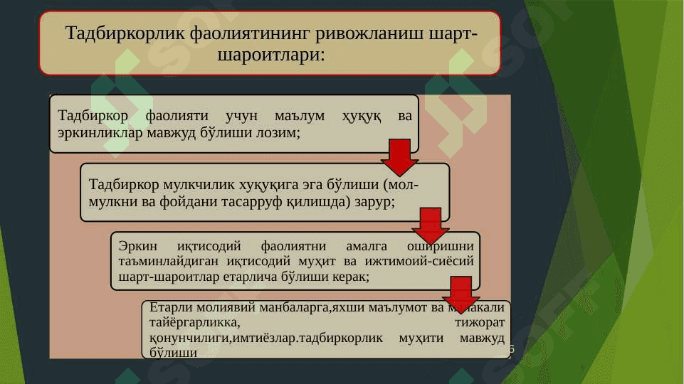 TADBIRKORLIK HUQUQI TUSHUNCHASI VA MANBALARI 6