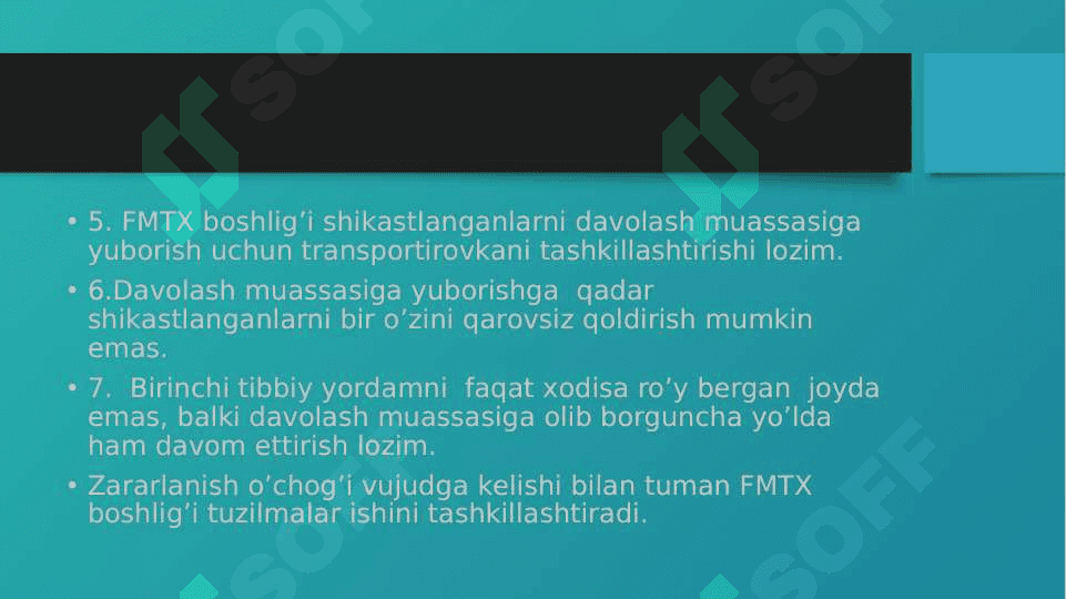 SHIKASTLANGAN O’CHOQLARDA DASTLABKI TIBBIY YORDAMNI TASHKIL QILISH 4