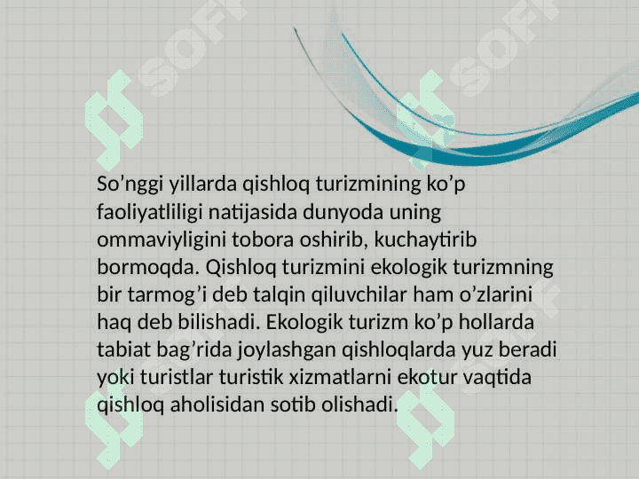 XORIJDA QISHLOQ TURIZMINI RIVOJLANTIRISH TAJRIBASI 4