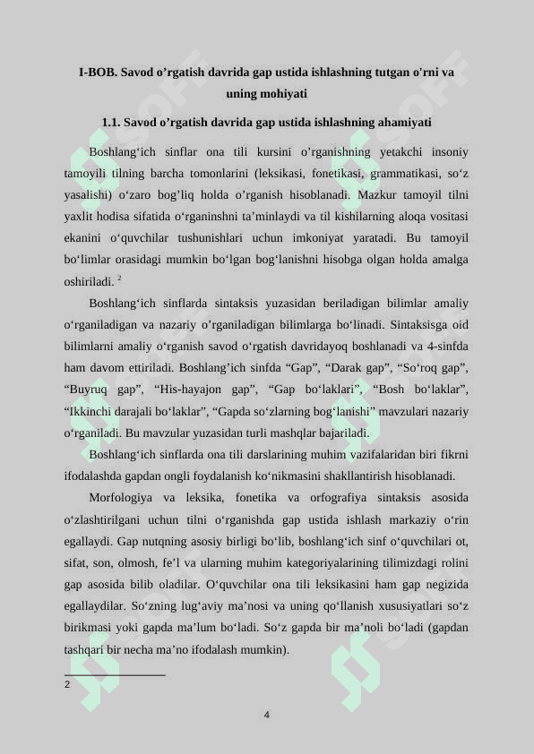 Savod o’rgatish davrida gap ustida ishlash 5