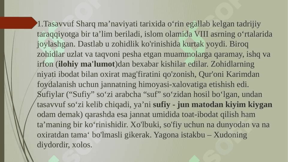 Tasavvuf va hozirgi zamon. 3