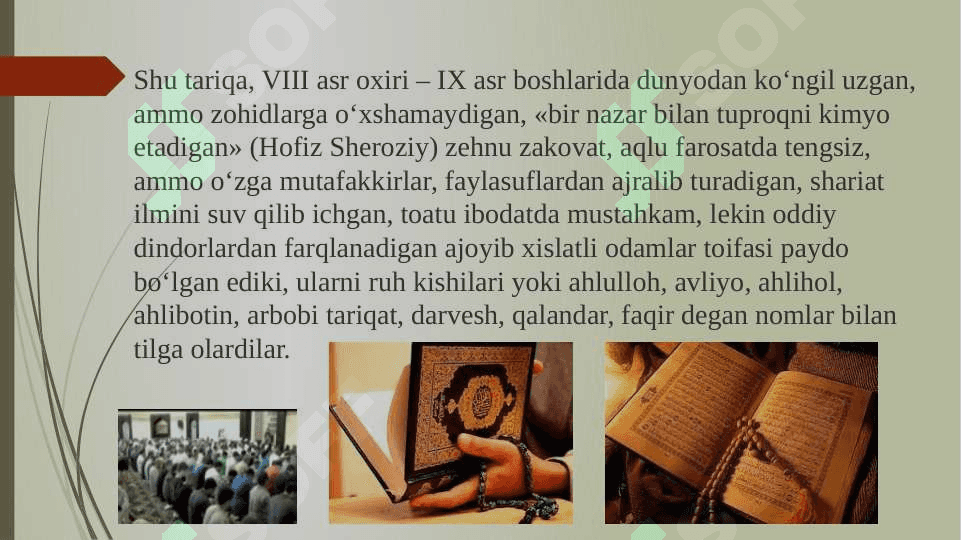 Tasavvuf va hozirgi zamon. 6