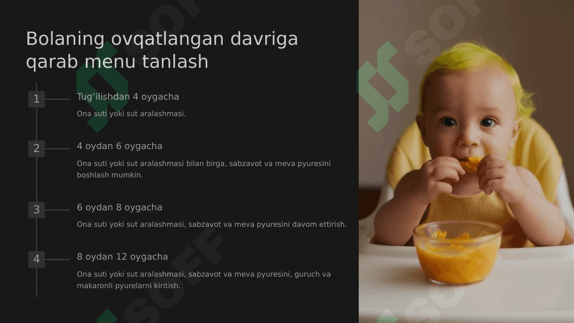 Bir yoshgacha boʻlgan bolalarni ovqatlantirish texnikasi 3