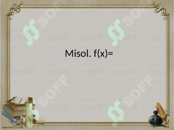VIYET FORMULALARI. Ko`pxad ildizlarining joylashishi. Shturm teoremasi 6