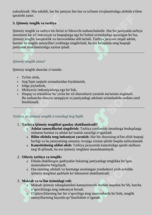 Tarbiya usullarining jamiyat ravnaqi darajasiga bog‘liqligi 4