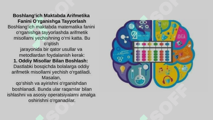 Arifmetik Misollar Yechish Boshlang‘ich Maktabda Matematika Fanini O‘rganishga Tayyorlash 8
