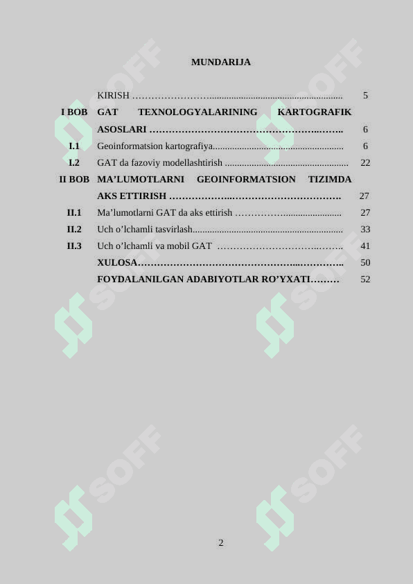 GAT texnologiyasi asosida yerning uch o'lchamli modellini yaratish mavzusidagi bitiruv malakaviy ish 2
