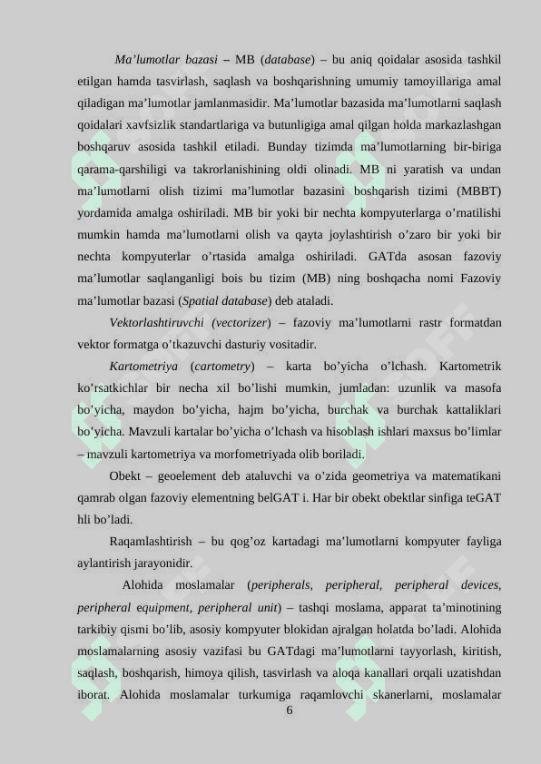 GAT texnologiyasi asosida yerning uch o'lchamli modellini yaratish mavzusidagi bitiruv malakaviy ish 6