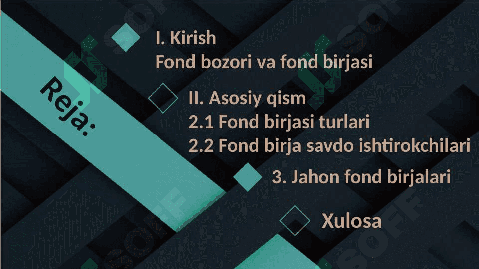 Fond birjalari va birja savdo ishtirokchilari 2
