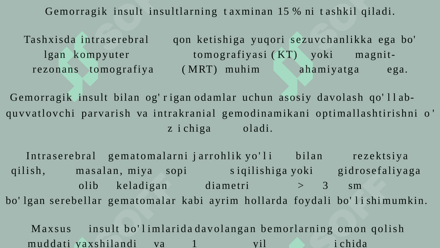 GEMOROGIK  INSULT  DIAGNOSTIKASI 2