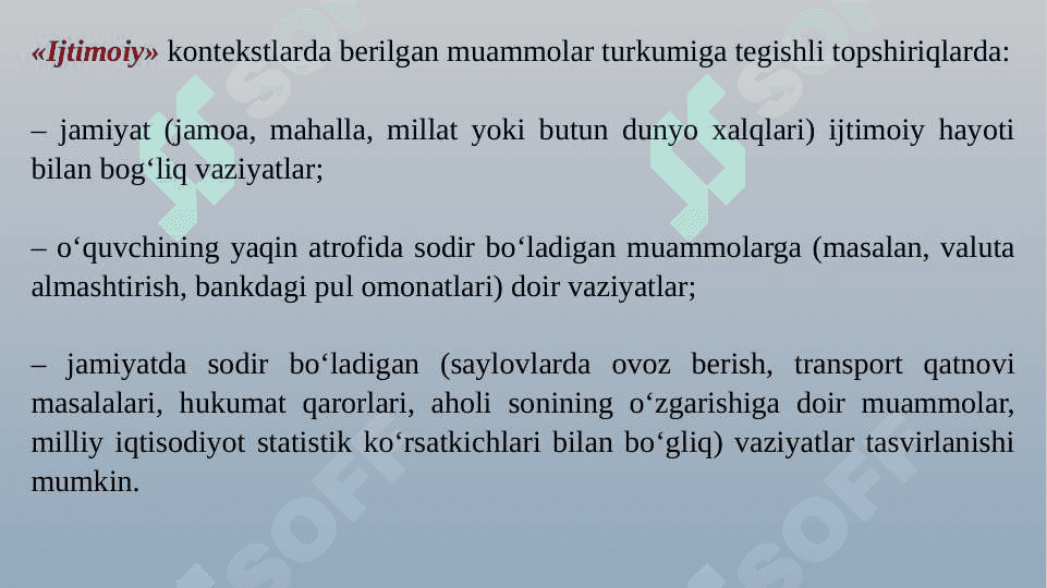 Pisa topshiriqlarini baholash kontekstlari va Xxi-asr ko`nikmalari 4