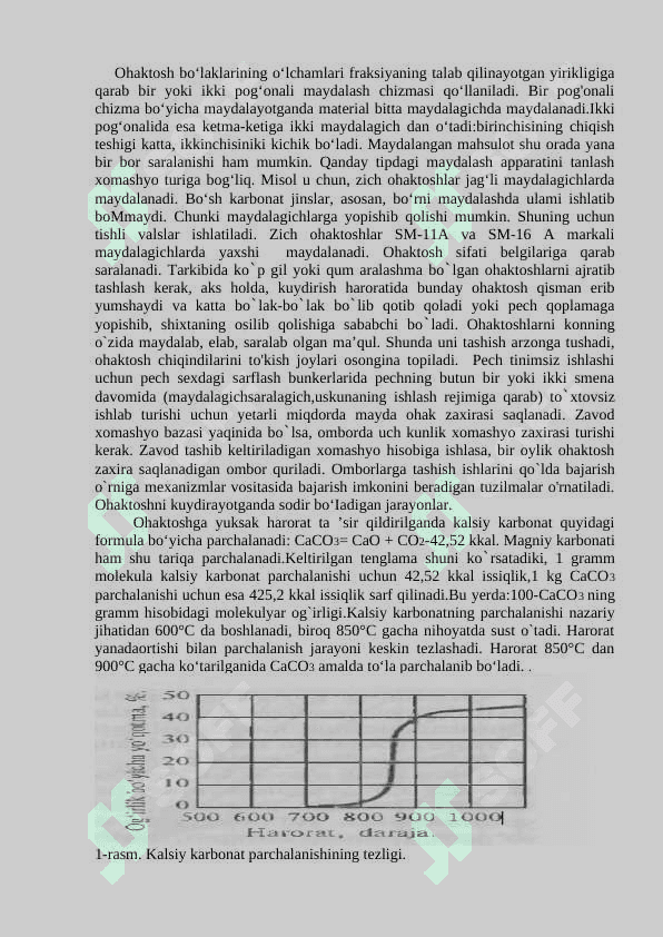 Ohaktoshni kuydirish pechlari va bosqichlari 3
