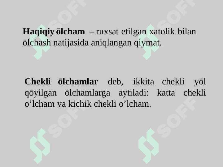 Joizlik va joizlik maydoni tushunchalari. O‘tqazishlar va ularning turlari. O‘tqazishlarning joizlik maydonlari 7