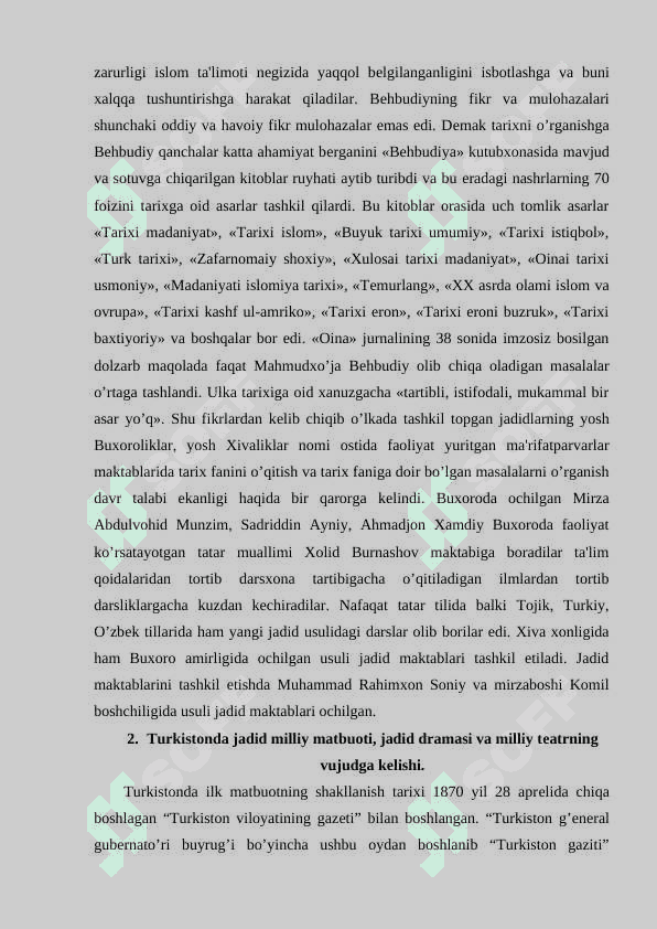 Jadid marifatparvarlarining o'lka ijtimoiy -ma'naviy hayotida tutgan o'rni 8