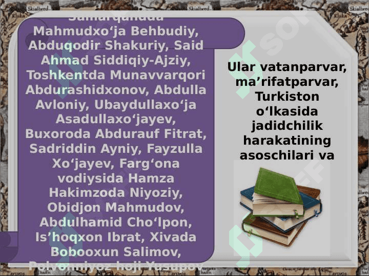 Jadid marifatparvarlarining o'lka ijtimoiy -ma'naviy hayotida tutgan o'rni 4