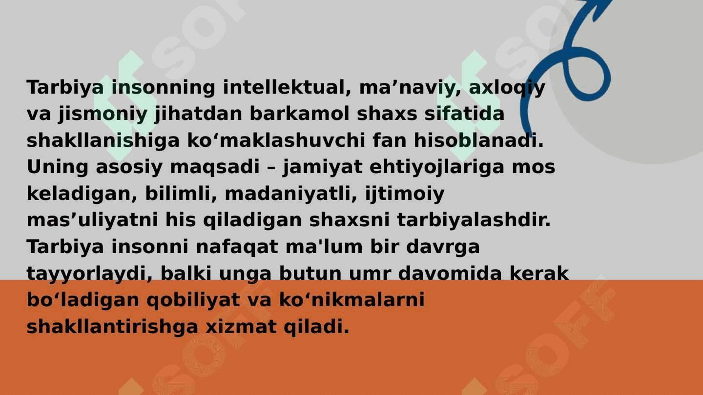 Tarbiya fanining o'ziga xosliklarini qiyosiy tahlil qilish 4