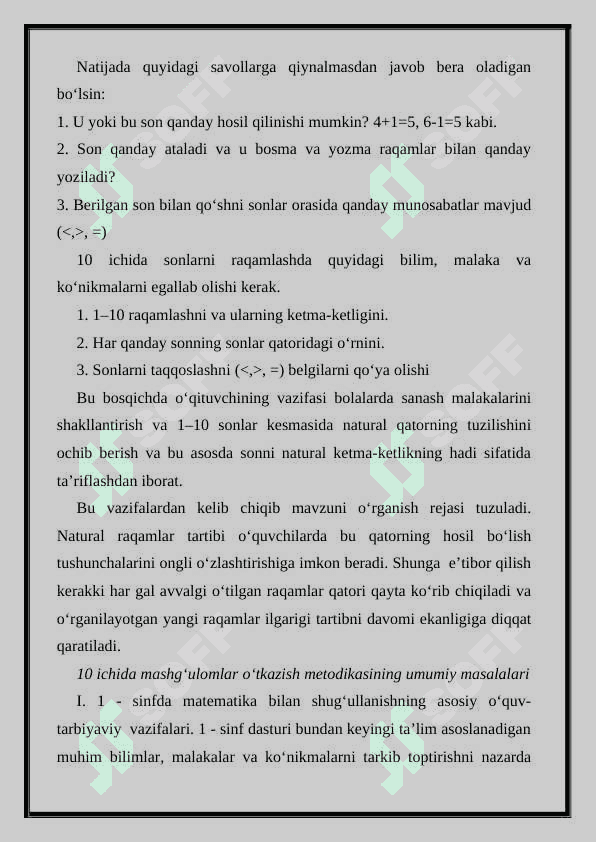 Son va sanoq tushunchasini shakllantirish 4