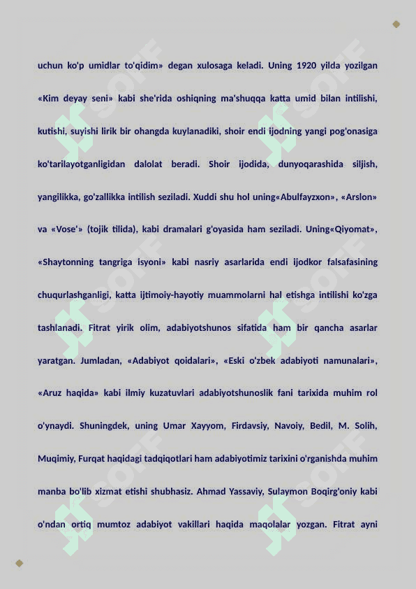 Abdurauf Fitrat.Fitratning "Abulfayzxon" drammasida ilmsizlik oqibati 4
