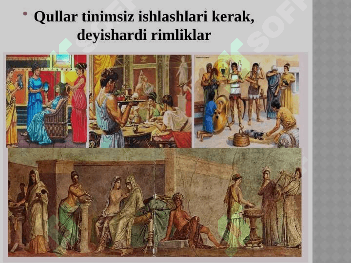 6-sinf tarix Qullar va gladiatorlar  dars ishlanma 6