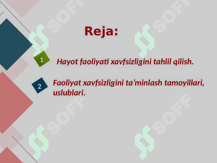 Hayot faoliyati xavfsizligini tahlil qilish 2