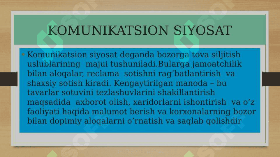 MARKETINGDA KOMUNIKATSIYA SIYOSATI 4