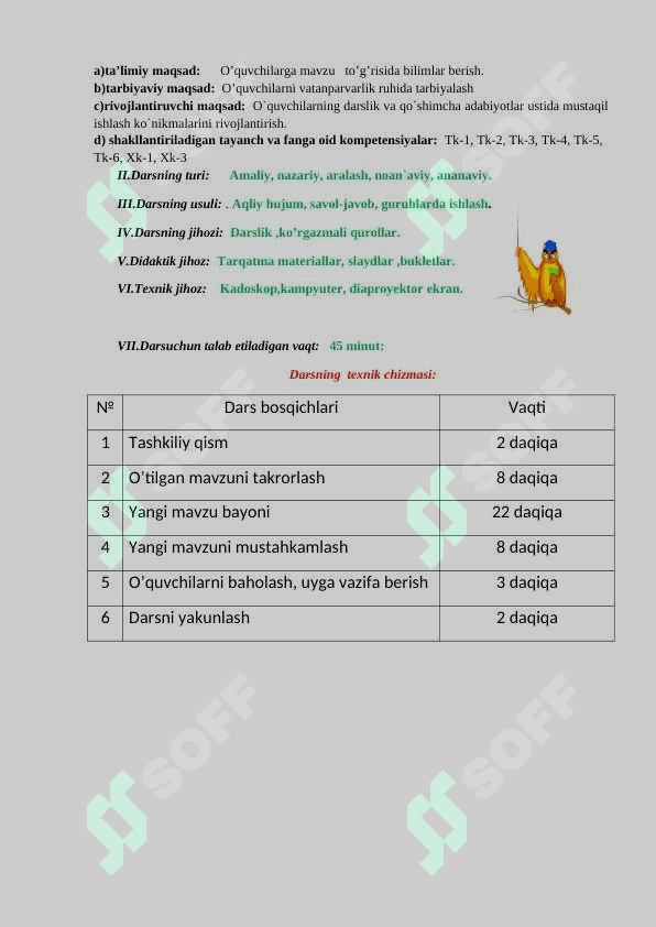 2-sinf matematika Aylana va doira dars ishlanma 3