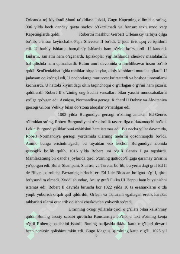 Fransiyada Kapetinglar sulolasi hukumronlik davri 7