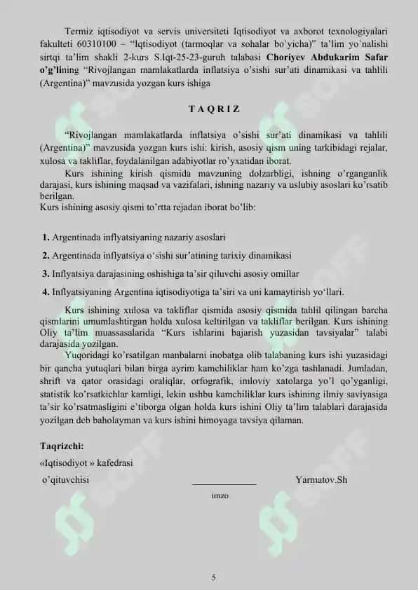 KURS ISHI O’zbekiston soliq siyosati 5