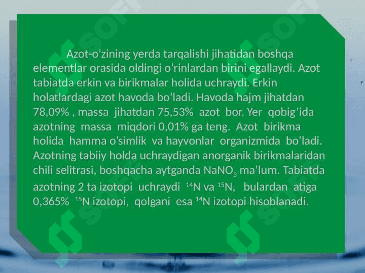 AZOT ELEMENTI. 6