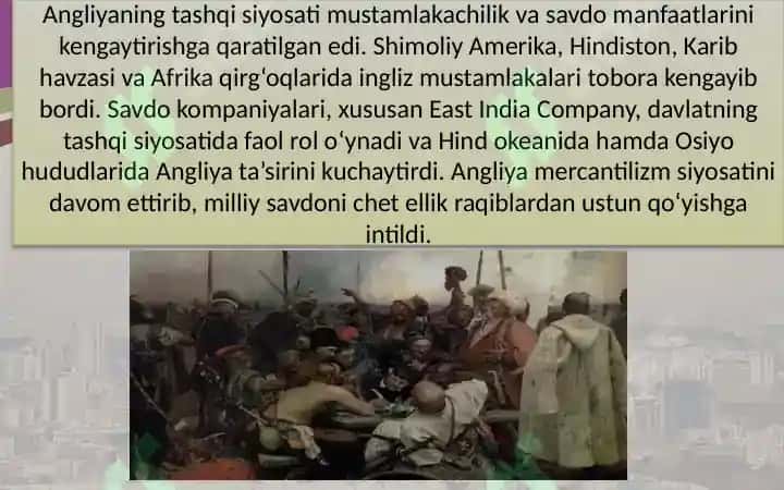 XVIII asrda Angliyaning tashqi siyosati 5