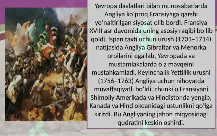 XVIII asrda Angliyaning tashqi siyosati 6