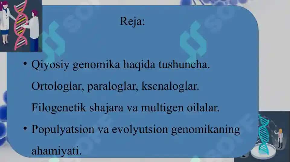 Qiyosiy-genomika va Populyatsion-genomika 2
