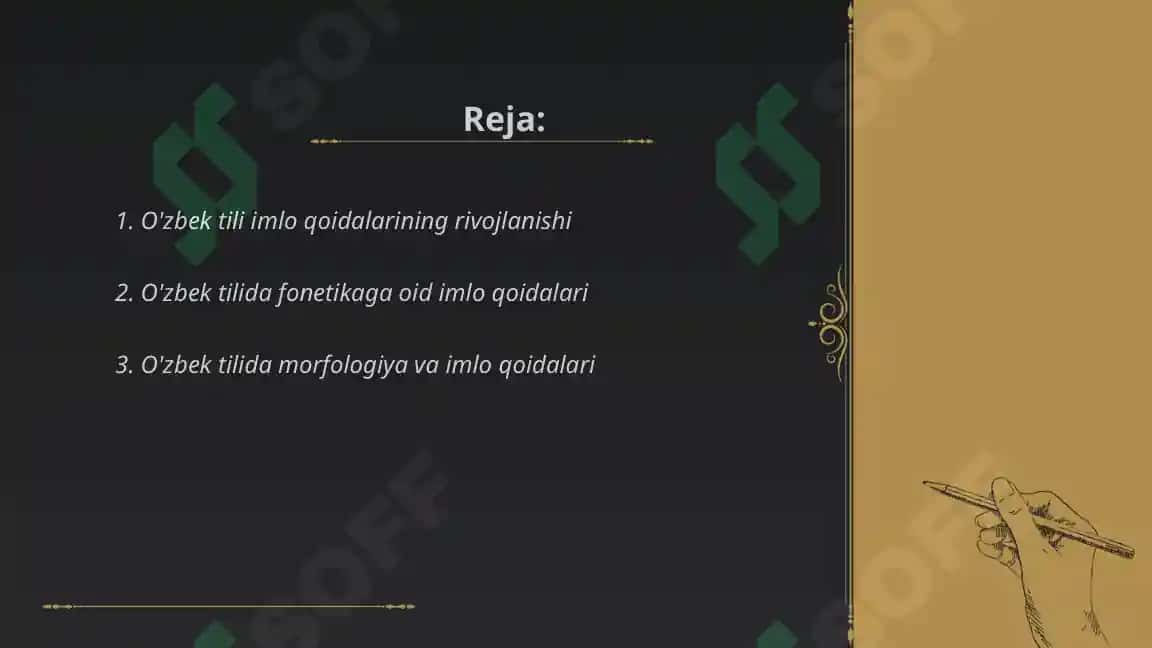 O'zbek tilining imlo qoidalari va soha egalarining savodxonligi 2
