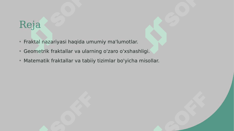 Fraktal nazariyasi 2