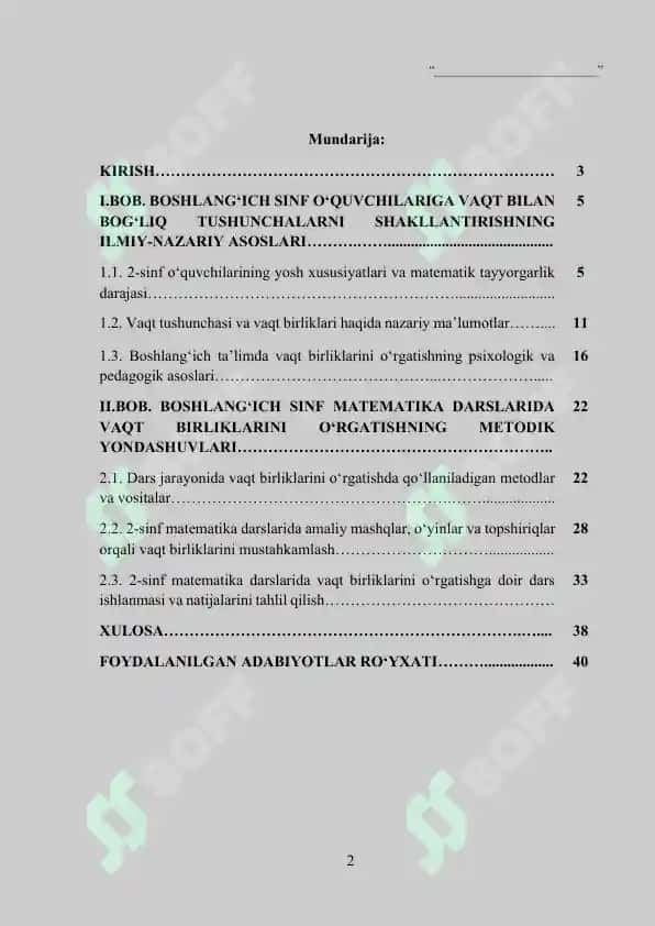 Boshlang'ich sinflarda vaqt o'lchov birliklarini o'rgatish metodikasi 2