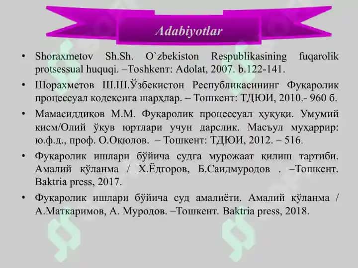 Fuqarolik ishlarining taalluqliligi va sudlovliligi 3