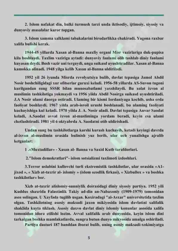 DINIY EKSTREMIZM TERRORIZMGA VA QARSHI KURASH 5