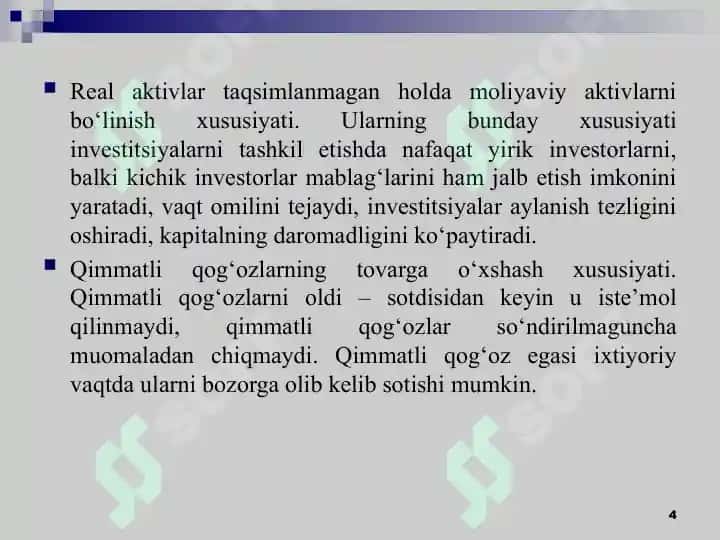 Zamonaviy xalqaro moliya bozorlari 4