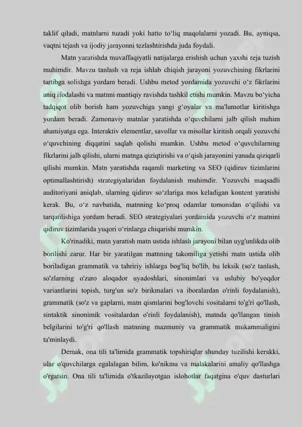 MATN USTIDA ISHLASHDA QO‘LLANILADIGAN ZAMONAVIY VOSITALAR 4