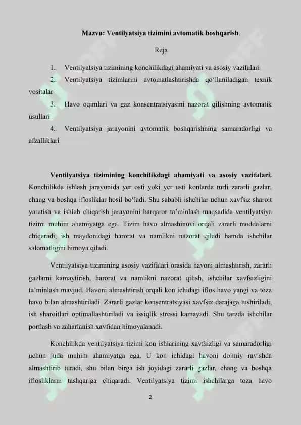 Ventilyatsiya tizimini avtomatik boshqarish 2