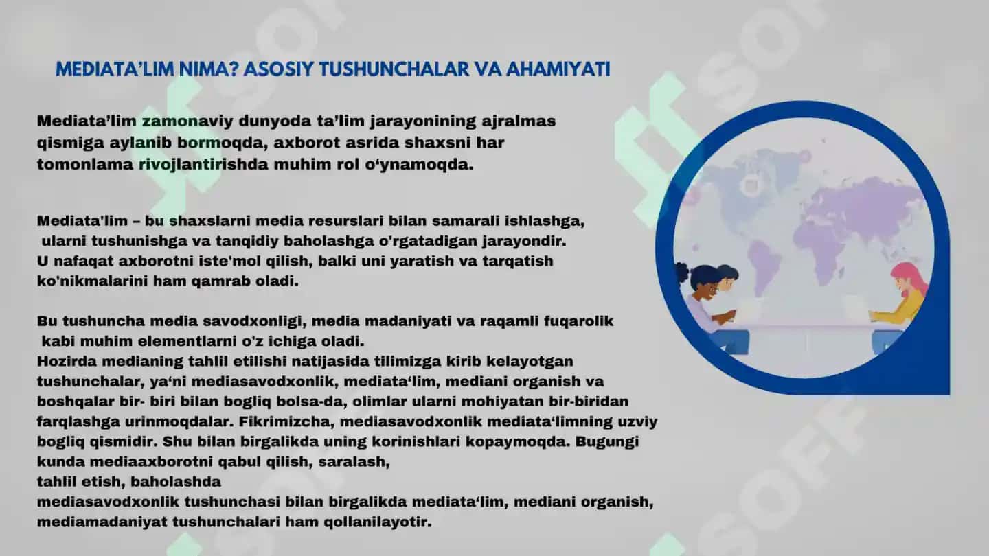 Mediata'limning jahon taʼlim tizimida tutgan oʼrni 2