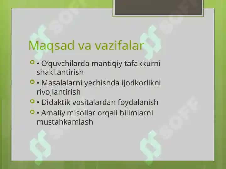 Matematik masalalarni yechishda mantiqiy fikrlashni shakllantirish 3
