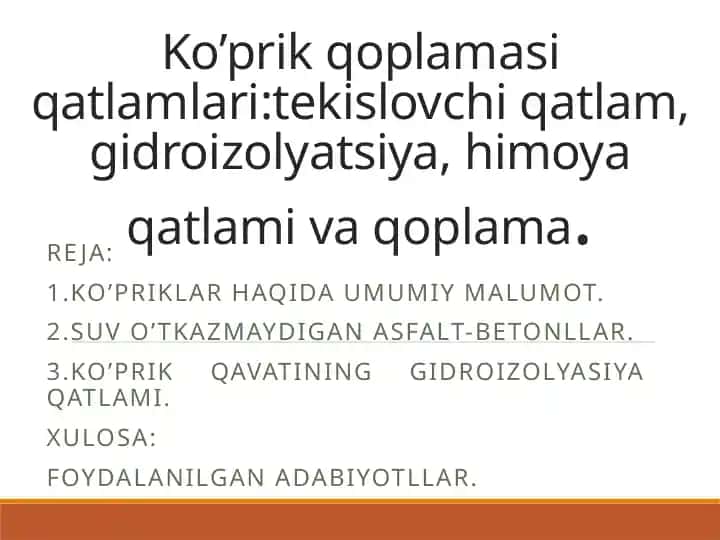 Ko'prik qoplamasi
